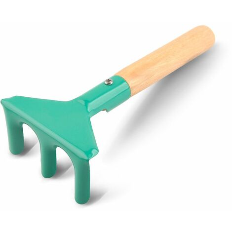 MINKUROW Kindergarten-Handwerkzeuge, Mini-Gartenpflanzenschaufel mit Holzgriff (geeignet für Kleinkinder) – Rechen