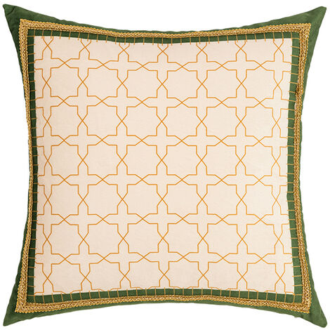 MINKUROW Kissenbezüge, 25 x 25 cm, Blätter, Zuhause, dekorativer Kissenbezug, quadratische Dekokissenbezüge, Leinen-Kissenbezüge für Sofa, Auto, Schlafzimmer, 2 Stück, Grün 1