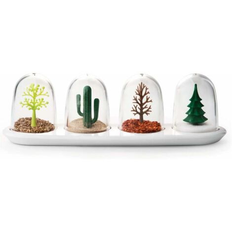 MINKUROW Küchen-Gewürzglas, Gewürzstreuer, Vier-Jahreszeiten-Design, Tierparade-Design, 4 in 1-A