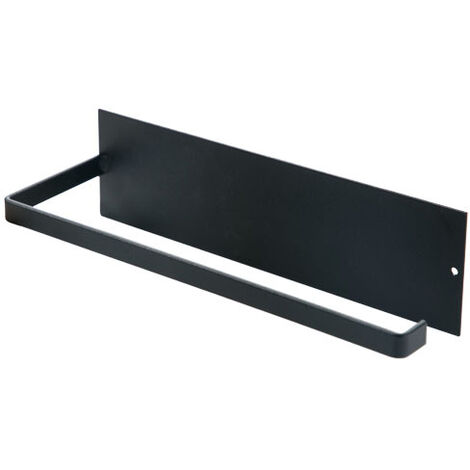 MINKUROW Küchenrollenhalter, 304 Edelstahl-Papierrollenhalter, kein Bohren, Wandmontage, 3 m selbstklebend, 3 m selbstklebender Edelstahl-Papierrollenhalter für Küche, Toilette, Badezimmer, Schwarz
