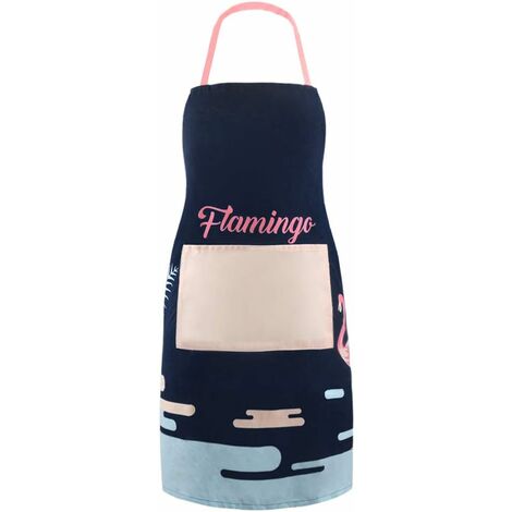 MINKUROW Küchenschürze Kochschürze Kochschürze Backschürze Grillschürze mit Taschen für Damen, Herren, Koch, Koch, Küche, Restaurant, Café, Polyester 60 x 70 cm (Blau)