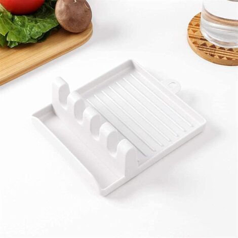 MINKUROW Küchenutensilienhalter mit Abtropffläche, Bpa-frei, hitzebeständiges Design zum Aufhängen und Herdhalter, Küchenutensilienhalter für Löffel, Schöpfkellen, Zangen