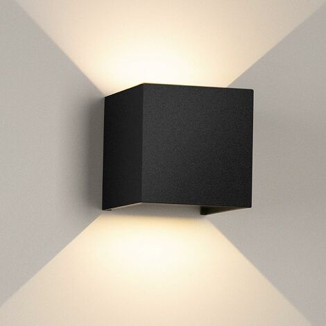 MINKUROW Lampada Da Parete A Led 12w Lampada Da Parete A Led Per Interni Da Esterno Bianco Caldo 3000k Con Angolo Del Fascio Regolabile Ip65 Lampada Da Esterno A Led Impermeabile