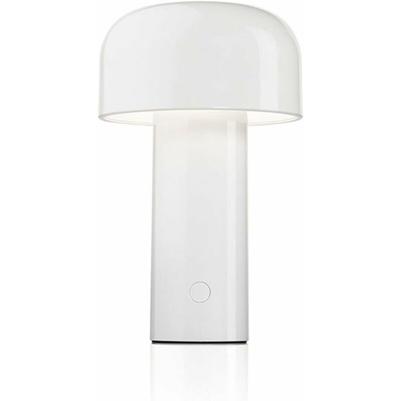 Image of Lampada Da Tavolo Portatile Led Con Sensore Touch, Stecca Acrilica 3 Livelli Di Luminosità Fungo Fungo Design, Per Camera Da Letto Bar Cafe, Bianco
