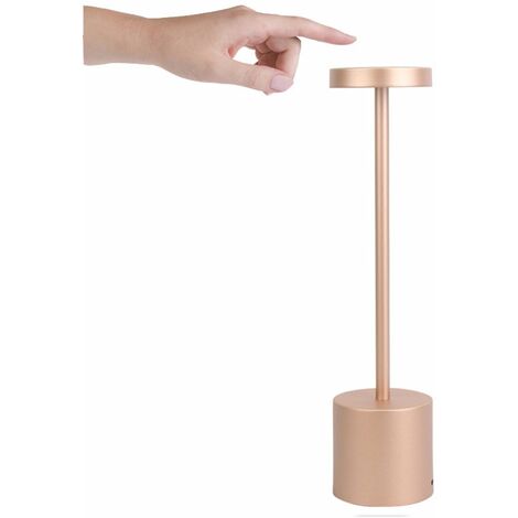 MINKUROW Lampada Da Tavolo Senza Fili Usb Ricaricabile Led Lampada Da Tavolo Piccola Tricolore Dimmerabile A Batteria Portatile