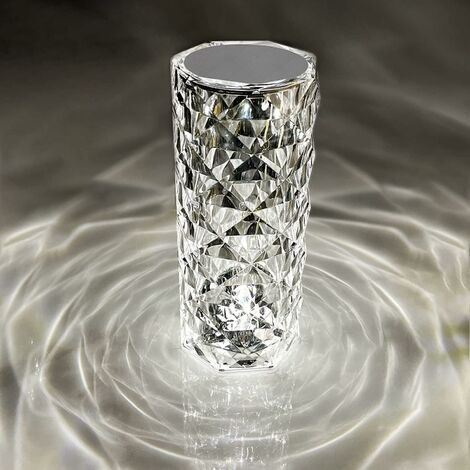 MINKUROW Lampada Di Cristallo Rgb Touch Lamp Usb Romantic Rose Diamond Lampade Da Tavolo Per Camera Da Letto Soggiorno Decorazioni Per Cene Per Feste Luci Creative
