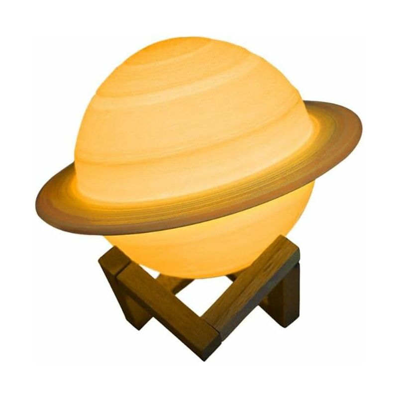 MINKUROW Lampada Saturno con Telecomando Luci