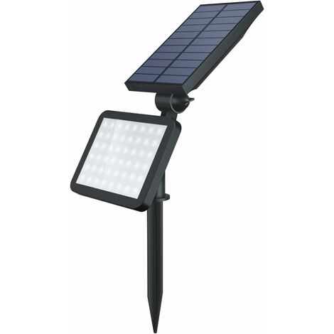 MINKUROW Lampada Solare Da Esterno 48 Led Lampada Da Prato Impermeabile Ip65 Faretto Led Lampada Da Parete E Lampada Da Terra Installazione 2 In 1 Illuminazione Paesaggistica Regolabile A 180 ° Per Gi