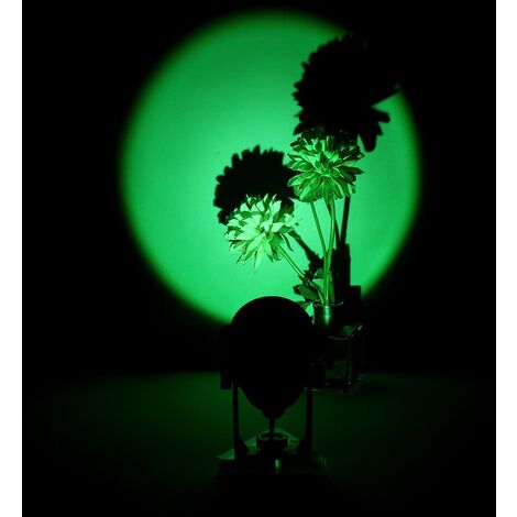 MINKUROW Lampada Sunset Projection Light Visual Led Romantic Modern Usb Night Light Atmosfera Soggiorno Arredamento Camera Da Letto Verde Chiaro
