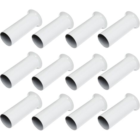 MINKUROW Lampadario a Lume di Candela Copertura Maniche 12 Pezzi Metallo Bianco Candelabri Copre Lampadario Anelli di Illuminazione con Candelabro Candelabro Manica (30x80mm)