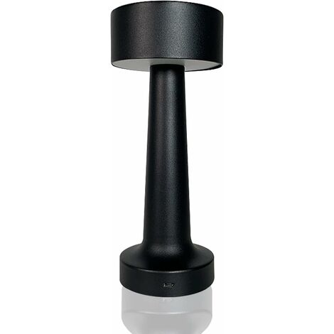 MINKUROW Lampade Touch Led Portatili Per Camere Da Letto E Comodini Con Luminosità Regolabile, Luce Ricaricabile 48 Ore, Finitura Nera Boho Moderna, Illuminazione Soffusa (Nero)