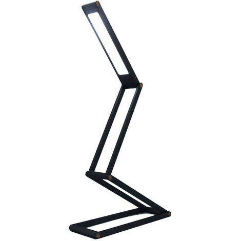 MINKUROW Lámpara De Escritorio Led, Lámpara De Noche Lámpara De Mesa Plegable Luz De Aluminio Inalámbrica Usb Recargable, Cable Usb (Negro)