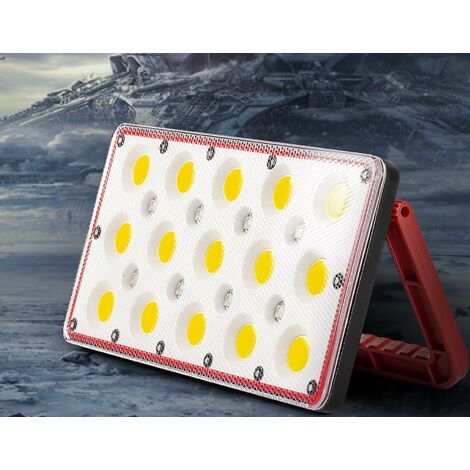 MINKUROW Lámpara De Foco Led Recargable Cob De 5 Modos, Foco Led Recargable, Luz De Trabajo Impermeable, Luz De Emergencia, Para Acampar, Bricolaje (Luz Blanca)