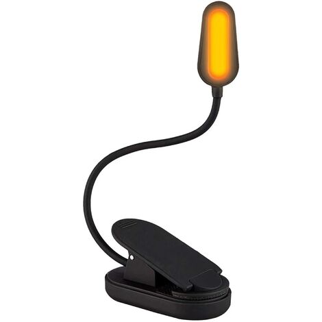 MINKUROW Lámpara De Lectura Ámbar, Bloqueo De Luz Azul, Regulable 1600 K Led Cálido Lámpara De Lectura Con Clip Para Leer En La Cama, Batería Recargable Integrada De 1000 Mah, Compatible Con Kindles