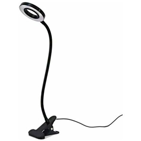Lámpara de escritorio LED con abrazadera, lámpara de escritorio de  arquitecto con doble luz y brazo oscilante ajustable, cuidado de los ojos  con clip