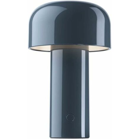 MINKUROW Lámpara De Mesa Led Portátil Con Sensor Táctil, Foco Acrílico, 3 Niveles De Brillo, Diseño De Hongos, Para Dormitorio, Dormitorio, Bar, Café, Azul