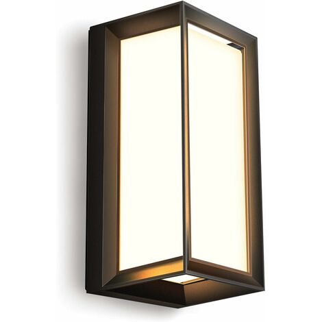 MINKUROW, Lámpara De Pared Moderna Para Exteriores, Lámpara Led De Pared Ascendente, Resistente Al Agua, Porche, Patio, Jardín, Pasarelas, Escaleras, Blanco Cálido