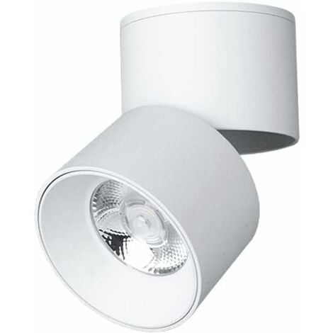MINKUROW Lámpara De Techo Con Luz Empotrada Montada En Superficie Led, Lámpara De Techo Giratoria De 360 Grados Plegable Lámpara De Luz De Techo De Fondo Blanco 6000k 10w