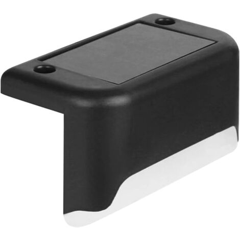MINKUROW Langlebiges Stufenlicht Einfache Installation ABS IP55 Wasserdichte Solarzaun-LED-Wandleuchte für den Außenbereich