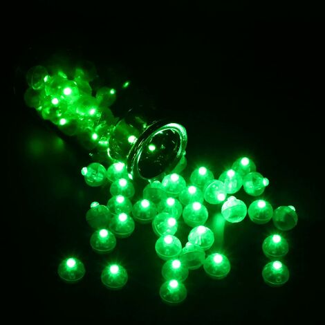 MINKUROW LED-Ballonlicht, Mini-LED-Lichtballons, 50 STÜCKE LED-Ballonlichtlampen, Ball Mini Runde LED-Ballonlichter für Hochzeit, Geburtstag, Halloween, Weihnachtsfeier, Dekoration, Grün