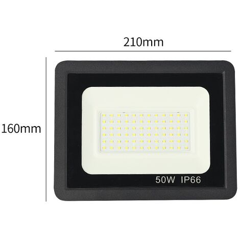 MINKUROW LED-Flutlicht, 50 W, 5000 lm, LED-Außenstrahler, 6000 K, LED-Flutlicht, wasserdichte IP66-Sicherheitsbeleuchtung für Garten, Garage, Hof, Parken (kaltes Weiß, 50 W)