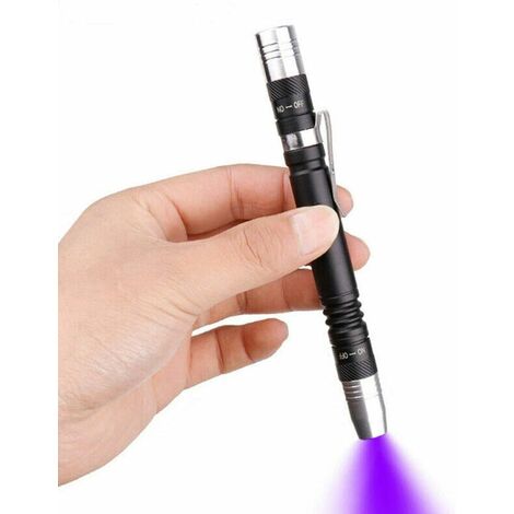 MINKUROW Led Luz Negra Linternas 2 En 1 Linterna Penlight Pen Clip Antorcha Blacklight Detector