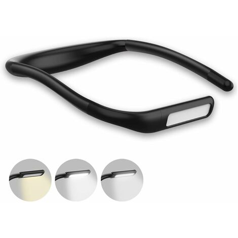 MINKUROW Led Reading Neck Light Wiederaufladbare Led-Leseleuchten zum Lesen im Bett, freihändiges Nackenlicht mit stufenloser Helligkeitsregelung, perfekt zum Lesen, Camping, Stricken und Flicken