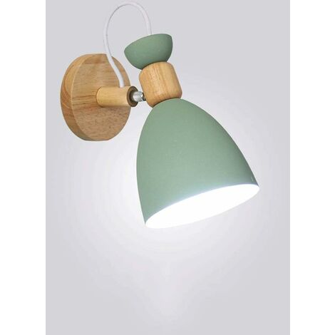 MINKUROW LED-Wandleuchte mit E27-Fassung, Zuhause, Wohnzimmer, Arbeitszimmer, Dekoration, Lampen, modernes, minimalistisches Schlafzimmer, Nachttischlampe, grün