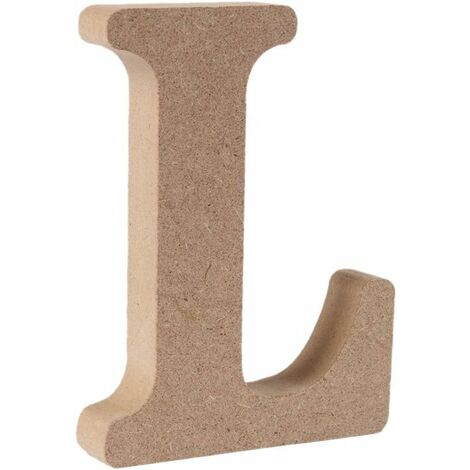 MINKUROW Lettere decorative in legno (L) Colore originale 26 Alfabeto opzionale per nomi decorativi per bambini, matrimoni, feste di compleanno, decorazioni per la casa e la camera da letto
