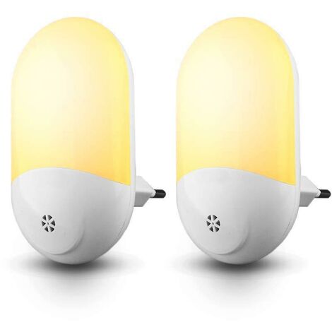 MINKUROW Luce Notturna [Confezione Da 2], Luce Notturna Per Bambini Automatica Plug-And-Play Con Sensore Crepuscolare, Luce Notturna Per Bambini Da 0,7 W A Risparmio Energetico Per Cameretta, Soggiorn