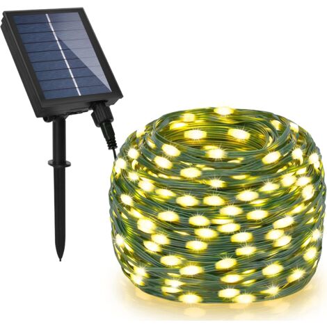 MINKUROW Luces De Hadas Solares Al Aire Libre 20m 200 Led Luces De Hadas Del Árbol De Navidad 8 Modos Luces De Hadas Al Aire Libre Luces De Hadas De Navidad Al Aire Libre Impermeables Con Control Remo