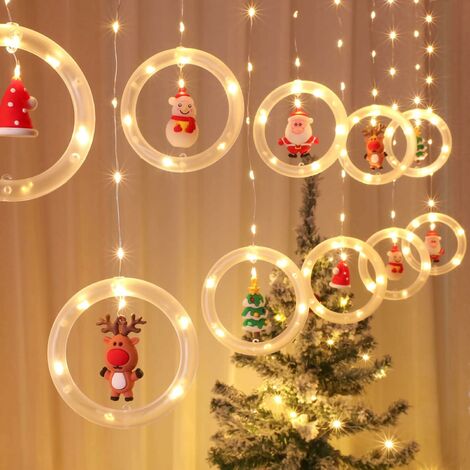 MINKUROW Luces De Navidadluces De Decoración De Navidad, Con Luces De Burbujas Intermitentes, Expandibles Para Árboles De Navidad De Interior Y Exterior