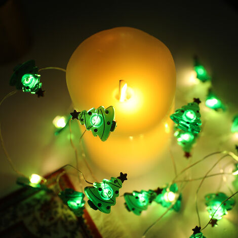 MINKUROW Luci A Led Per Albero Di Natale, 2m 20 Luci Per Decorazione Natalizia A Led, Luce Per Ghirlanda Di Alberi Di Natale, Per La Casa Giardino Di Natale Camera Da Letto E Decorazione (Set Di 2-Alb