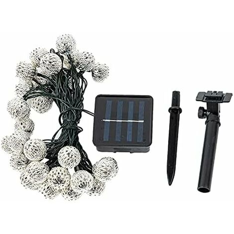MINKUROW Luci Da Esterno A Led A Energia Solare 20 Luci Da Esterno A Led Per La Decorazione Del Patio Del Giardino Della Festa Nuziale Della Casa Argento
