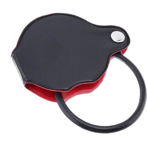 MINKUROW Lupa De Mano Lupa De Ayuda Visual De Aumento 8x Con Cubierta Protectora De Cuero Pu Mini Lupa De Bolsillo Resistente A Los Arañazos Lupa De Lectura Plegable De 50 Mm Para Leer Sellos De Inspe