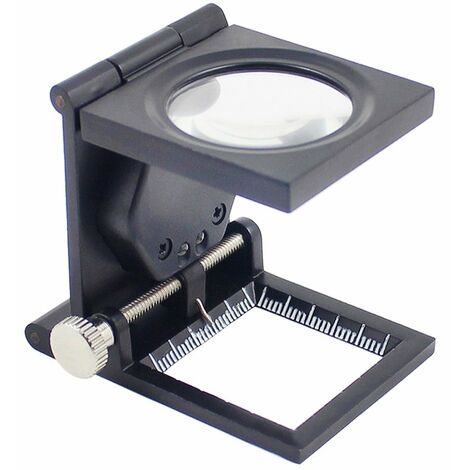 MINKUROW Lupa De Pie Lupa De Lectura Con Compartimento 10x Con Luz Led Lupa De Mesa Plegable Lupa De Trabajo Lupa Para Ancianos, Inspección, Reparación, Manualidades Y Pasatiempos Negro