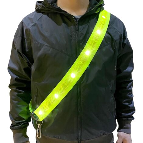 MINKUROW Luz de carrera, luz de pecho recargable para correr, luz de pecho ajustable, luz de carrera de 500 lúmenes con tiras reflectantes para trotar, caminar, deportes al aire libre