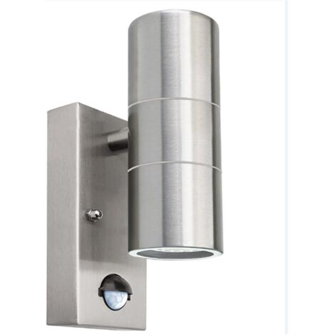 MINKUROW Luz De Pared Luz De Pared Para Exteriores Impermeable Ip54 Foco Led Estacionamiento De Jardín Sensor De Movimiento De Acero Inoxidable Luz De Pared De Acero Luces De Pared De Velas