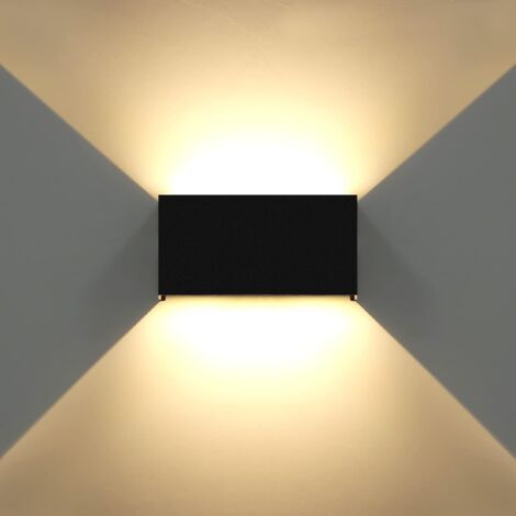 MINKUROW Luz De Pared Moderna 24w Led Luz De Pared Arriba Abajo Ángulo De Haz Ajustable Aluminio Luz De Pared Led Impermeable Interior Exterior Para Baño Dormitorio Pasillo Sala De Estar Escaleras, Ja