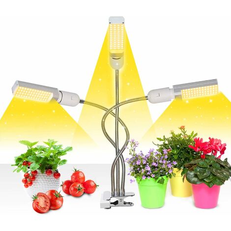 MINKUROW - Luz Para Plantas, Luces De Crecimiento, Temporizador De Encendido/Apagado Automático, Encendido/Apagado 3/6/12 H, 156 Ledes, Luz De Crecimiento De Espectro Completo Similar Al Sol, Lámpara 