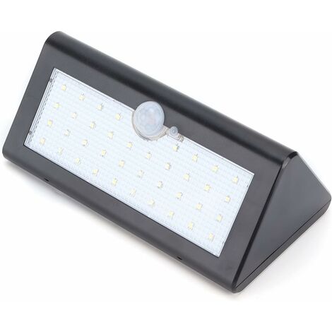 MINKUROW Luz solar para exteriores [2022 Super brillante] 38 LED Luz solar Impermeable Luz alimentada por energía solar con sensor de movimiento Luz de seguridad inalámbrica Lámpara de pared para jard
