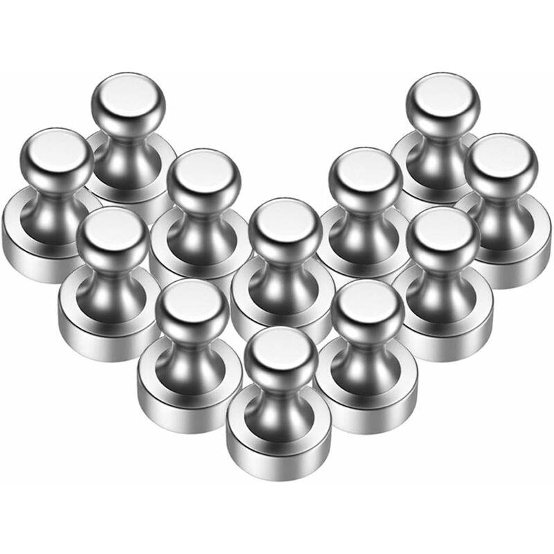 Image of Minkurow - Magnete Bcc, 12pcs Magneti In Metallo Resistente 12x16mm - Magneti In Acciaio Inossidabile Magneti Per Frigorifero Per Bacheca,