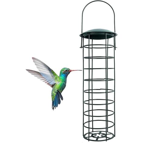 MINKUROW Mangiatoia Per Uccelli In Metallo, Mangiatoia Per Uccelli Da Appendere, Mangiatoia Per Uccelli Da Esterno, Design A Griglia, Resistente E Stabile, Contiene Quattro Palline Di Sugna, Per Chick