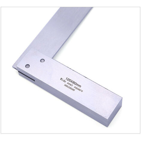 MINKUROW Meccanico Quadrato, Quadrato Per La Lavorazione Del Legno, Strumento Quadrato A Base Larga Per Varie Misurazioni Ingegneristiche, Strumento Per La Lavorazione Del Legno (Dimensioni: 80 × 125 