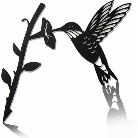MINKUROW Metall-Kolibri für den Außenbereich, Gartendekoration, Kolibri, Garten-Silhouette, Baumskulptur, Gartenhof, Baumdekoration, Landschaft, Vogel, Basteln, Geschenk, Geschenk，