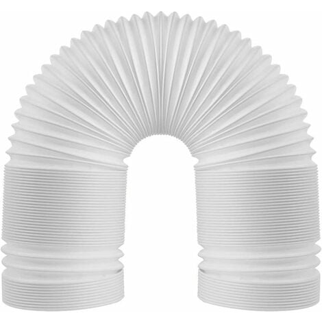 MINKUROW Mobiler Klimaanlagenschlauch, tragbarer Klimaanlagen-Abluftschlauch Ø15 cm, 2 m Länge, flexibler AC-Abluftschlauch, Gewinde gegen den Uhrzeigersinn, hitze- und korrosionsbeständig