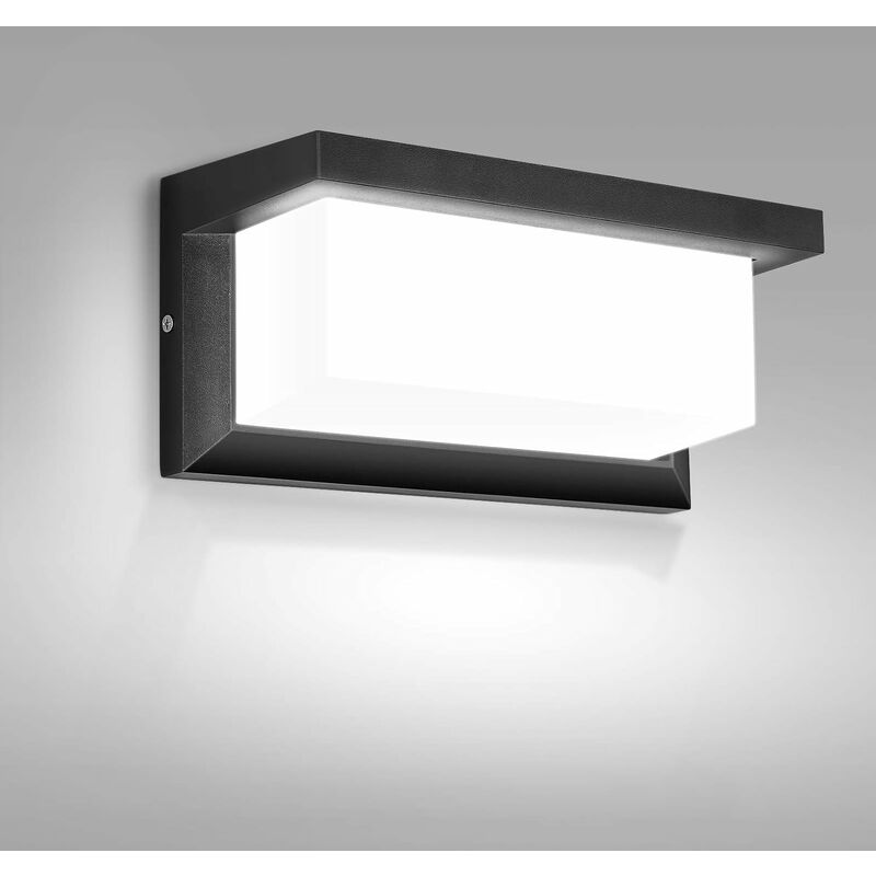 Image of Moderna applique da parete per interni/esterni a led 18W, applique da parete in alluminio impermeabile IP65 + applique da parete in acrilico, bianco