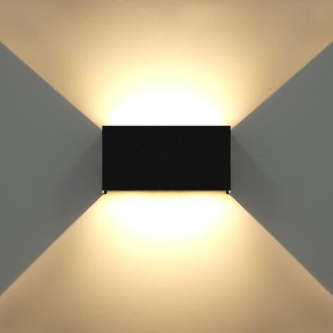 MINKUROW Moderne Wandleuchte 24 W LED-Wandleuchte Up Down Einstellbarer Abstrahlwinkel Aluminium-LED-Wandleuchte Wasserdicht Indoor Outdoor für Badezimmer Schlafzimmer Flur Wohnzimmer Treppe, Garten, 