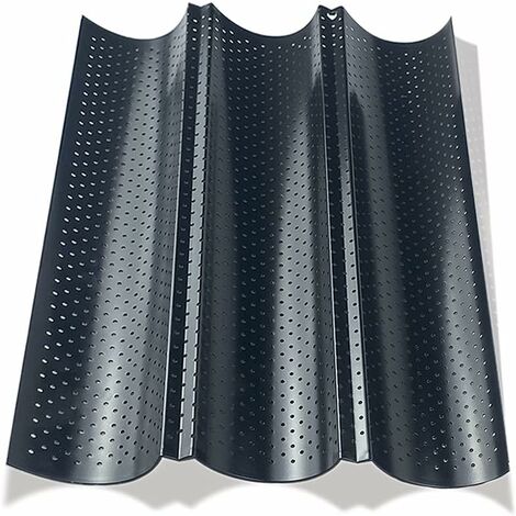 MINKUROW Moldes Para Pan, Molde Para Baguette, Molde Para Baguette, Molde Para Pan, Molde Para Pan Francés Para 3 Baguettes Molde Para Baguette Molde Para Pan Perforado Para Hornear Pan Francés, Molde