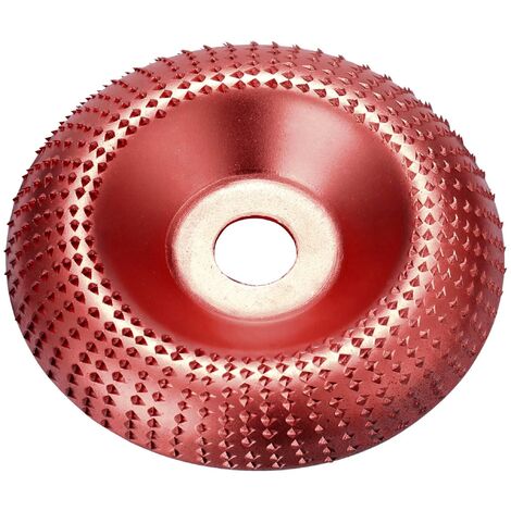 MINKUROW Muela Abrasiva Angular De Madera Rectificadora Tallada Herramienta Rotativa Muela Abrasiva Para Amoladora Angular Recubrimiento De Carburo Orificio De 16 Mm Orificio (Rojo Vino)